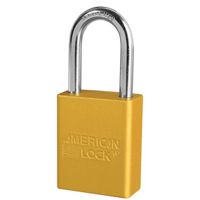 Anodized Yellow Aluminum Safety Padlock with 1.5